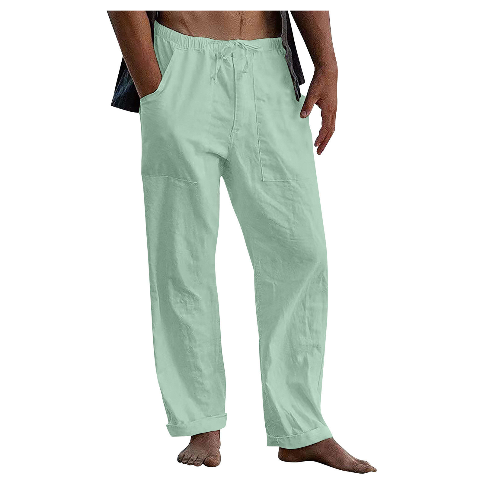 Men's Cotton and Linen Casual Trousers