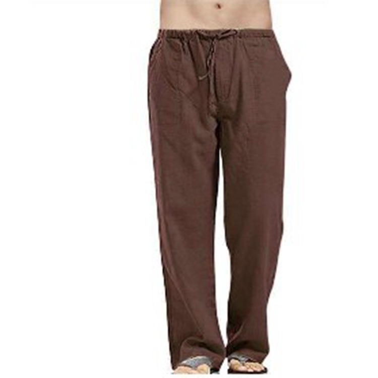 Men's Cotton and Linen Casual Trousers