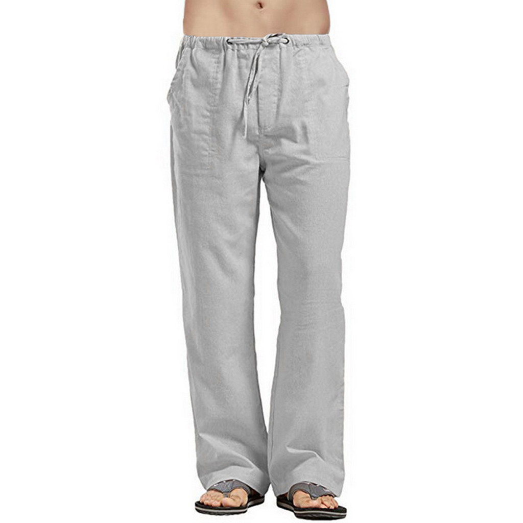 Men's Cotton and Linen Casual Trousers