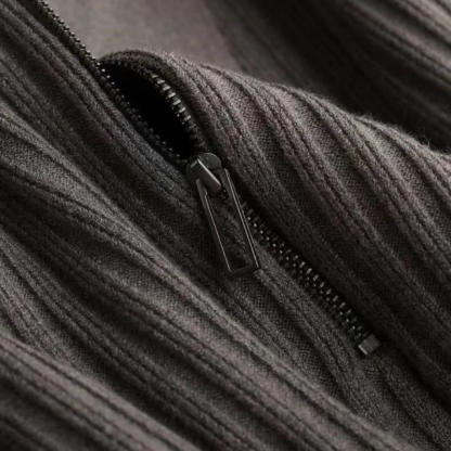Classic Ribbed Zip Sweater