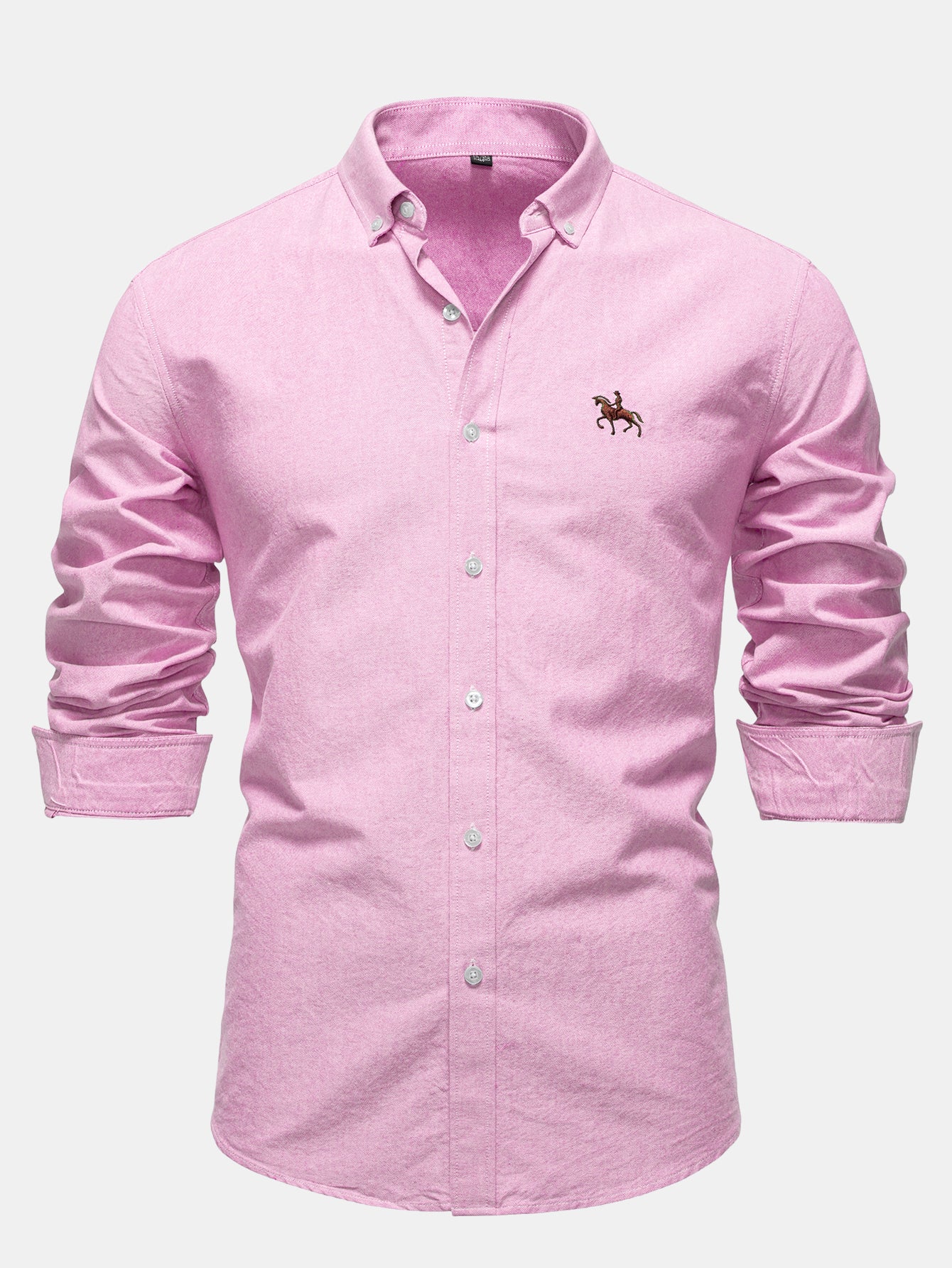 Cowboy Embroidery Cotton Button Up Shirt