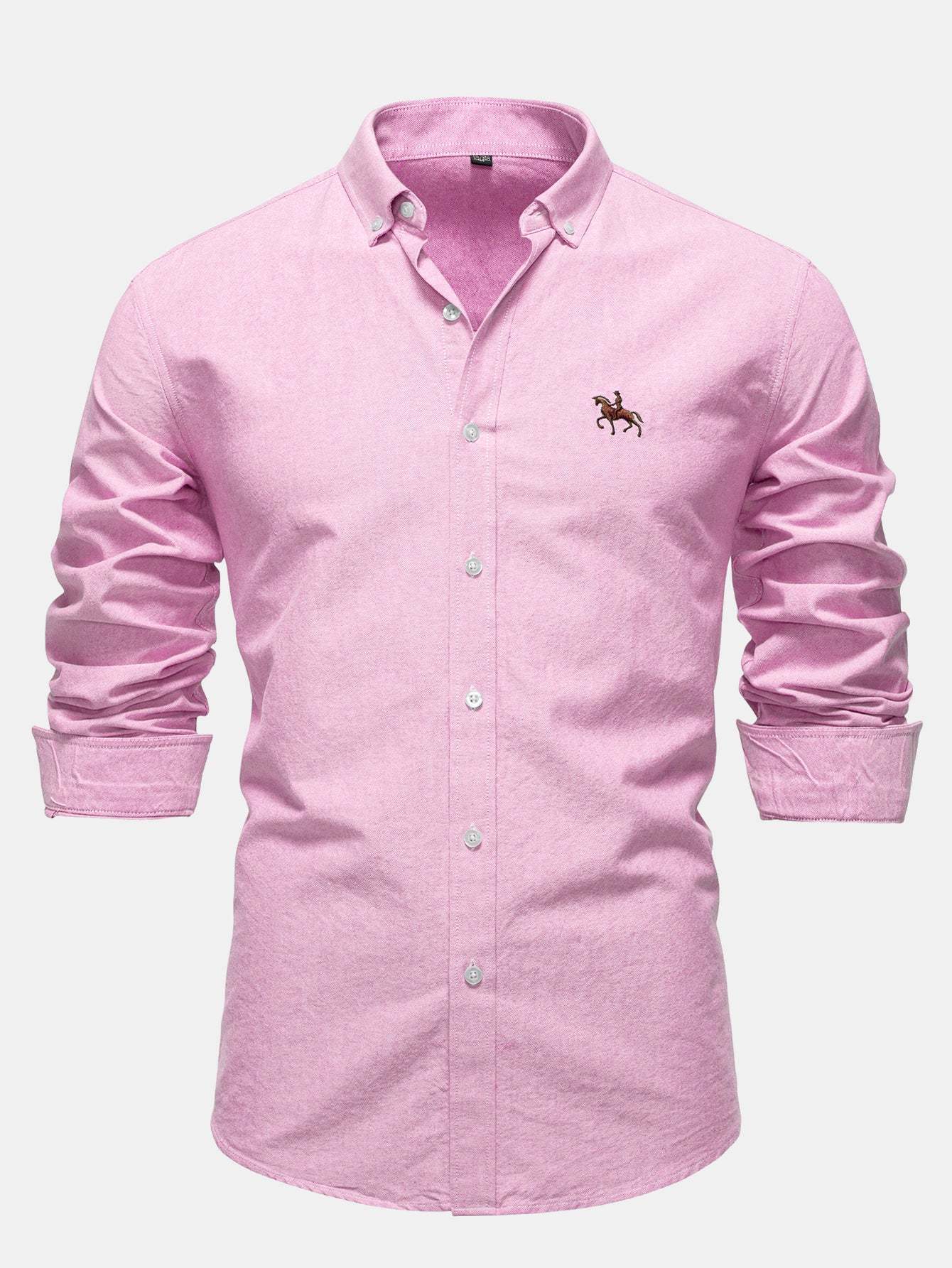 Cowboy Embroidery Cotton Button Up Shirt