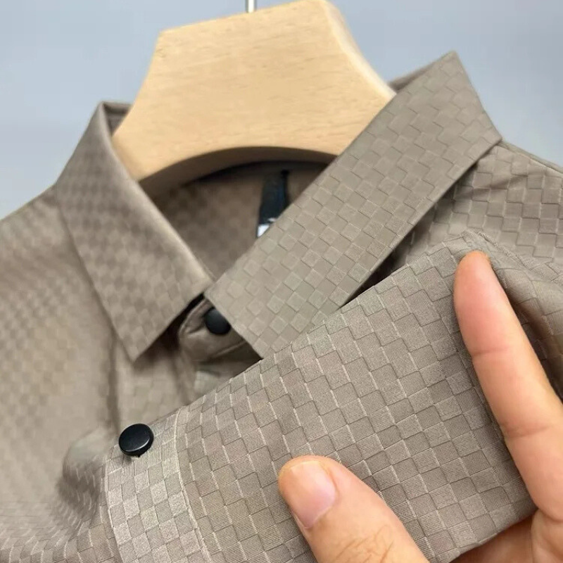 Majesty Grid Non-Crease Polo