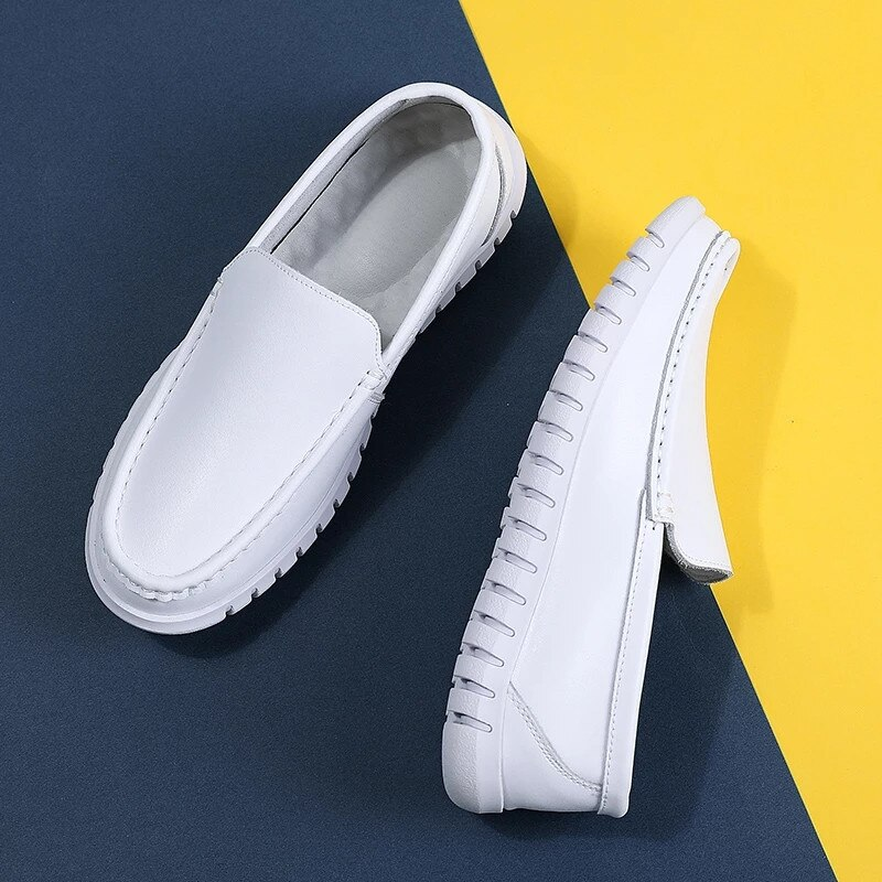 anti slip loafer color white size 5.5 for men
