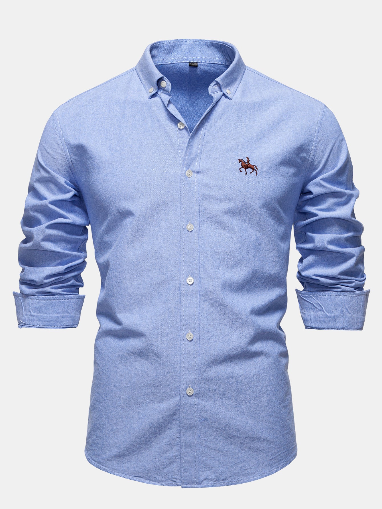 Cowboy Embroidery Cotton Button Up Shirt