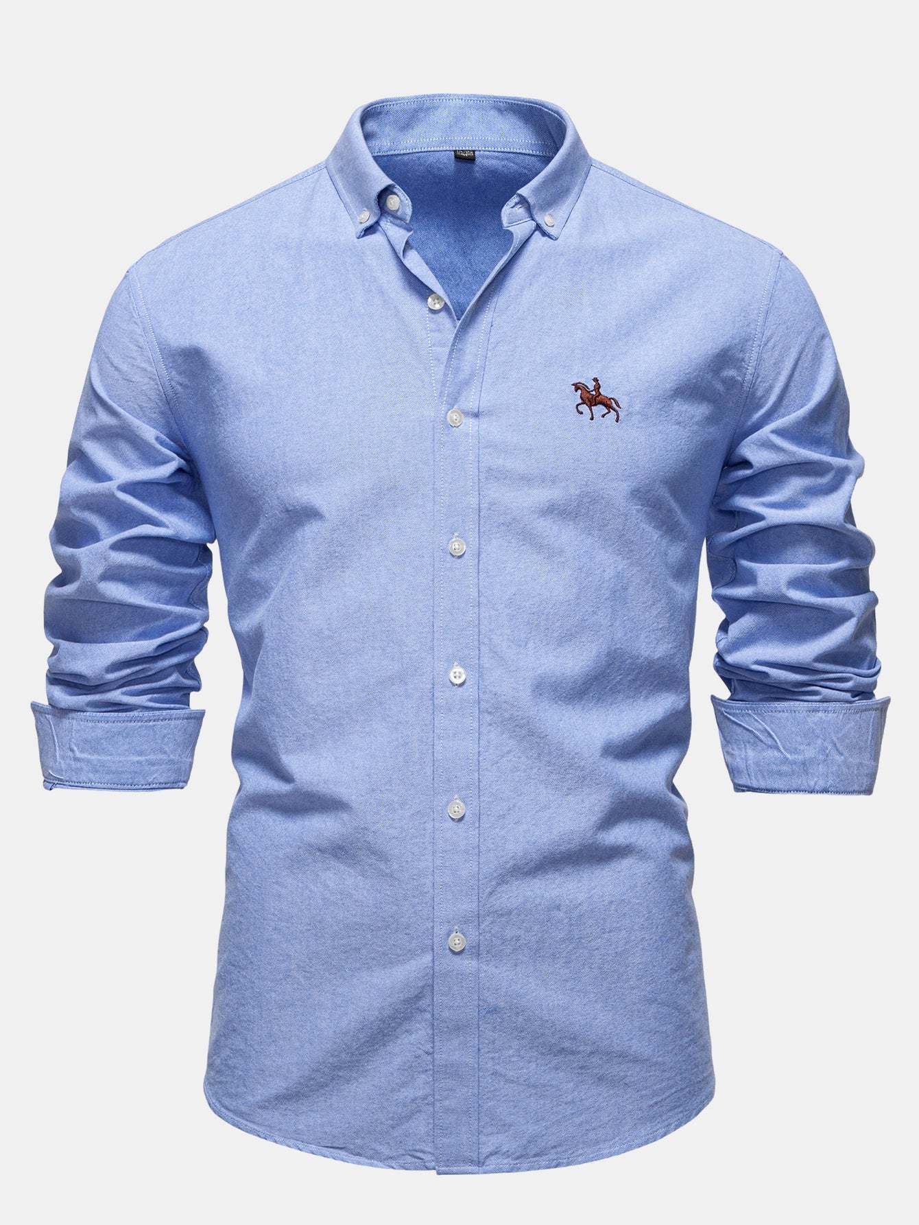 Cowboy Embroidery Cotton Button Up Shirt