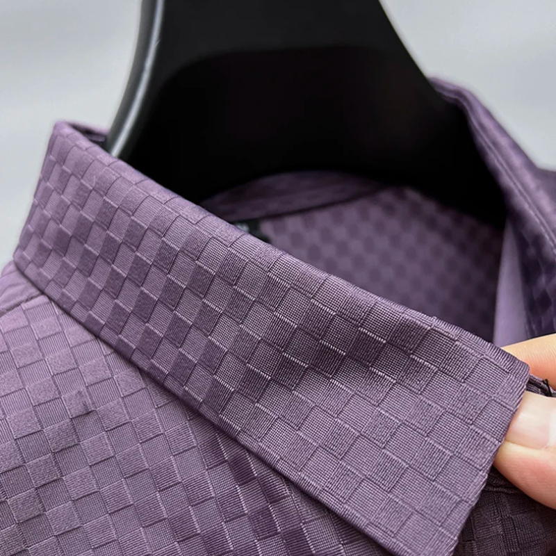 Majesty Grid Non-Crease Polo