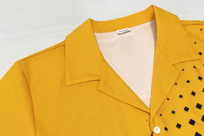 Men's Polka Dot Print Short Sleeve Walking Suit