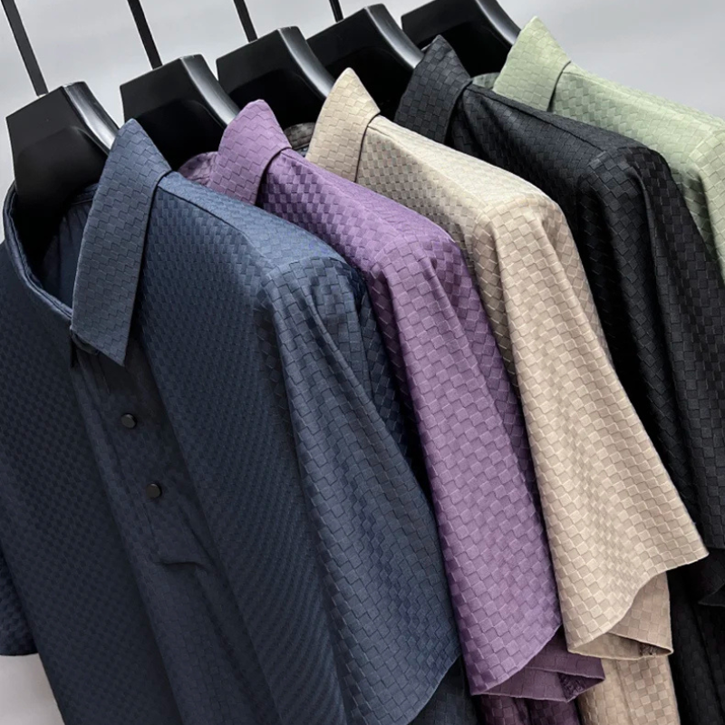 Majesty Grid Non-Crease Polo