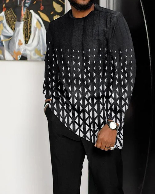 Men's Casual Color Blocking Long Sleeve Walking Suit