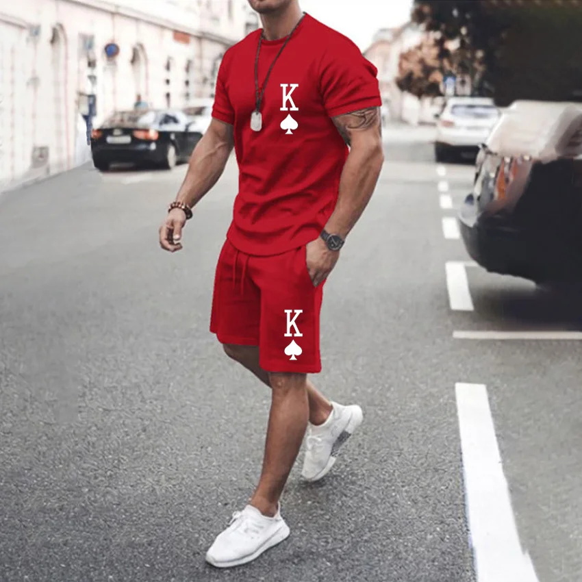 Men's Crown Plain Shorts Set