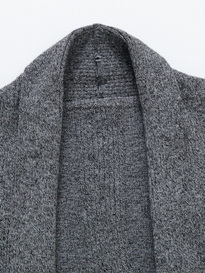 Men's Casual Basic Mid-length Knitted Sweater Cardigan Jacket