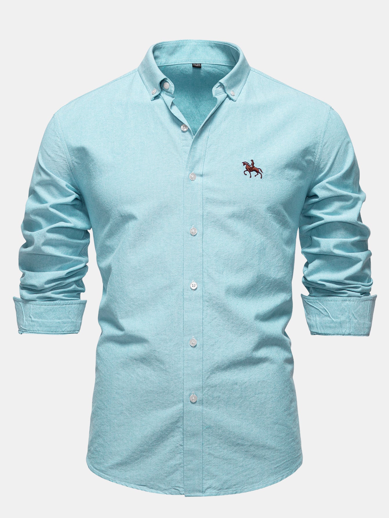 Cowboy Embroidery Cotton Button Up Shirt