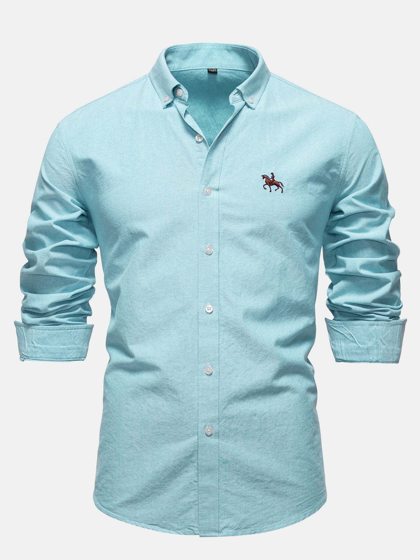 Cowboy Embroidery Cotton Button Up Shirt