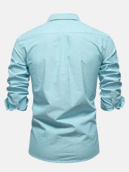 Cowboy Embroidery Cotton Button Up Shirt
