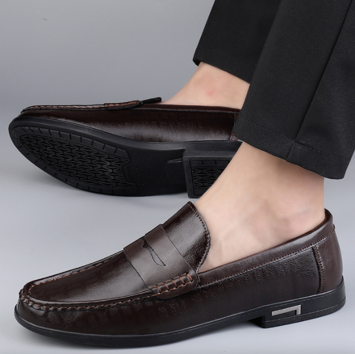 casual loafer shoes color brown size 7 for men