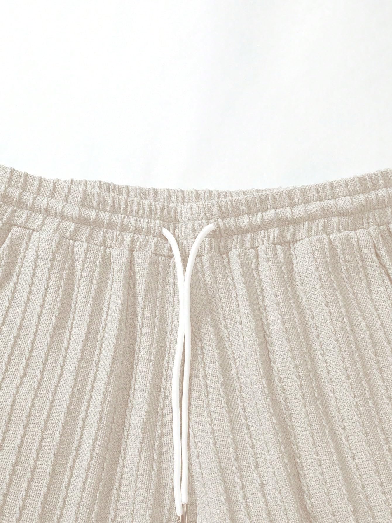 Men's casual gorgeous textured printed shorts set