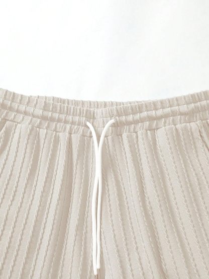 Men's casual gorgeous textured printed shorts set