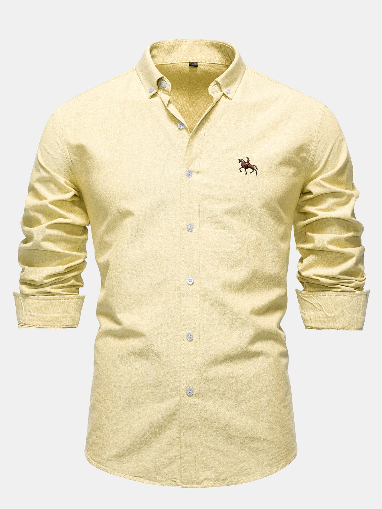 Cowboy Embroidery Cotton Button Up Shirt