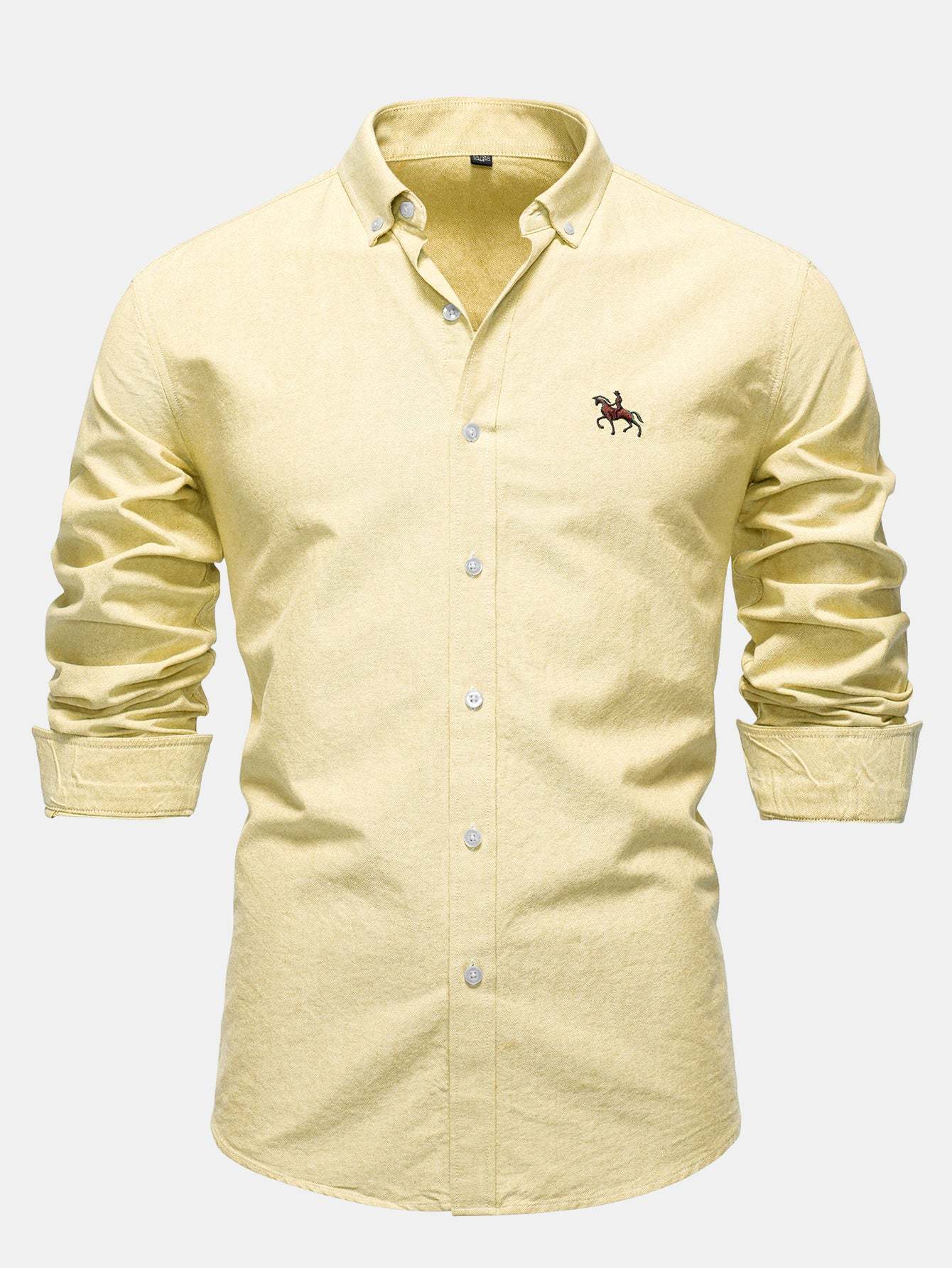 Cowboy Embroidery Cotton Button Up Shirt