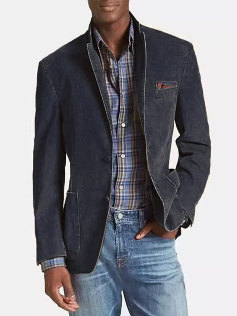 Vintage Retro Denim Blazer