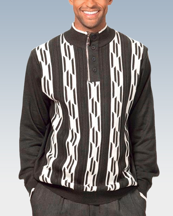 {Pre-order ships within 30} Black Knitted Walking Suit Long Sleeve Suit