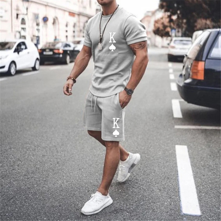 Men's Crown Plain Shorts Set