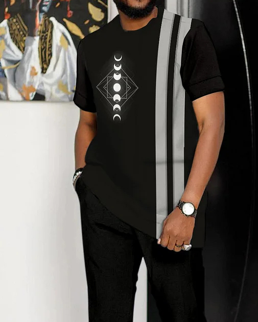 Suitmens Men's Casual Short Sleeve Sports Hiking Suit-062