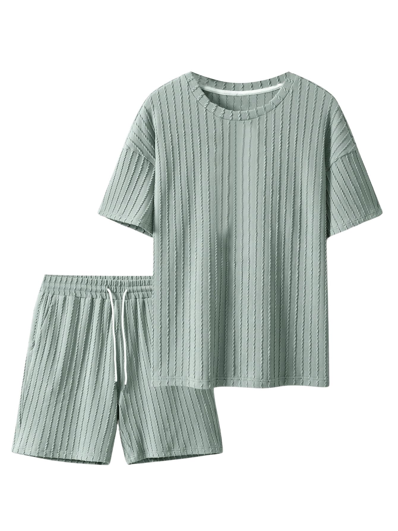 Men's casual gorgeous textured printed shorts set