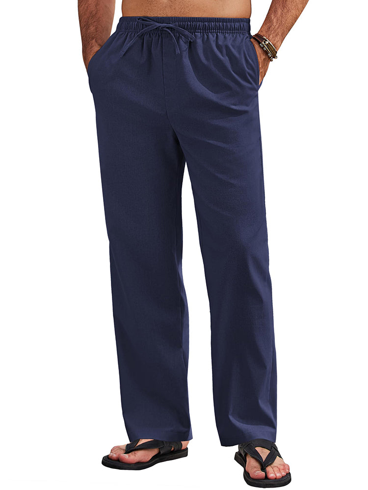 Sumer Linen Blend Beach Yoga Trousers 