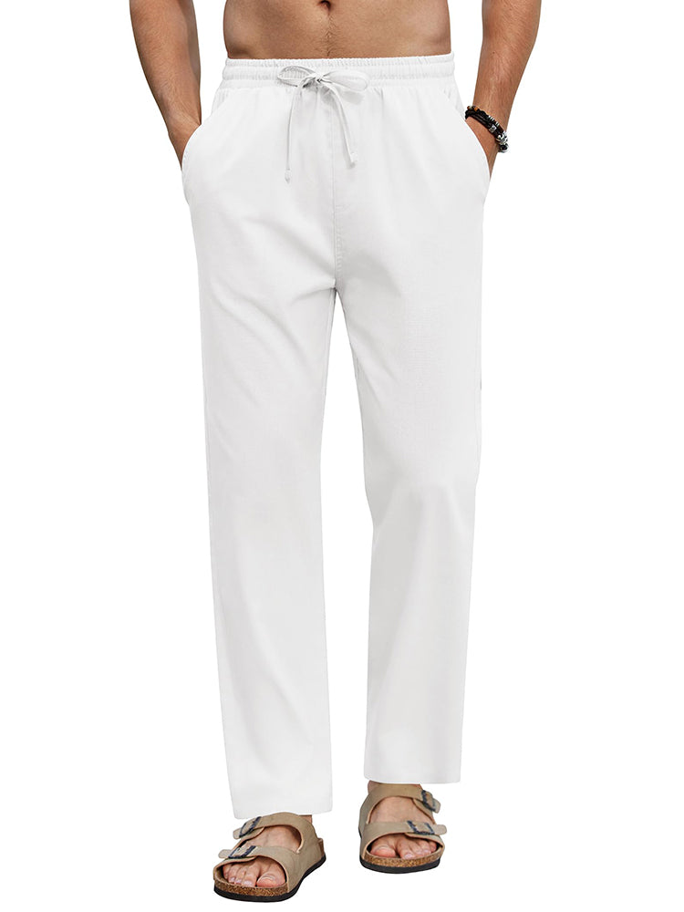 Casual Linen Blend Vacation Yoga Pants