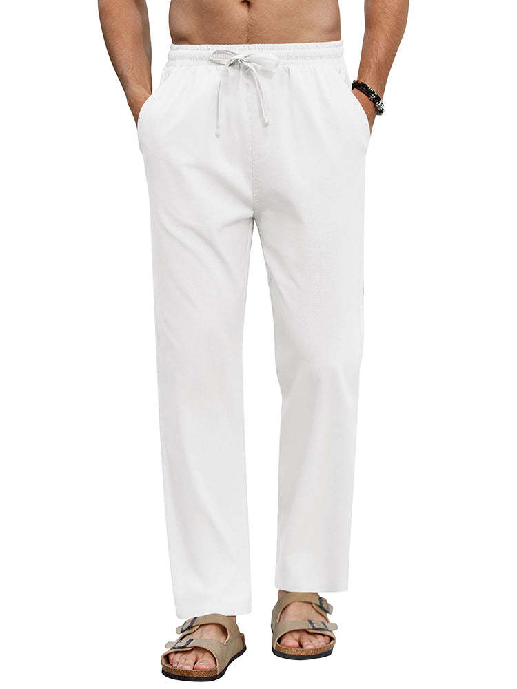 Casual Linen Blend Vacation Yoga Pants