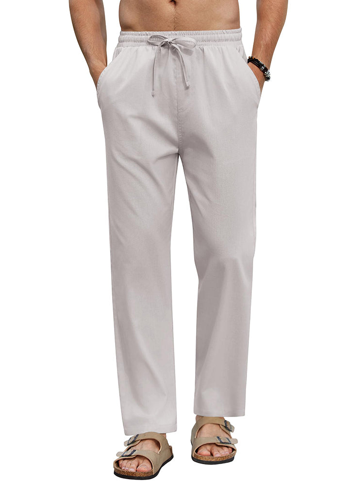 Casual Linen Blend Vacation Yoga Pants