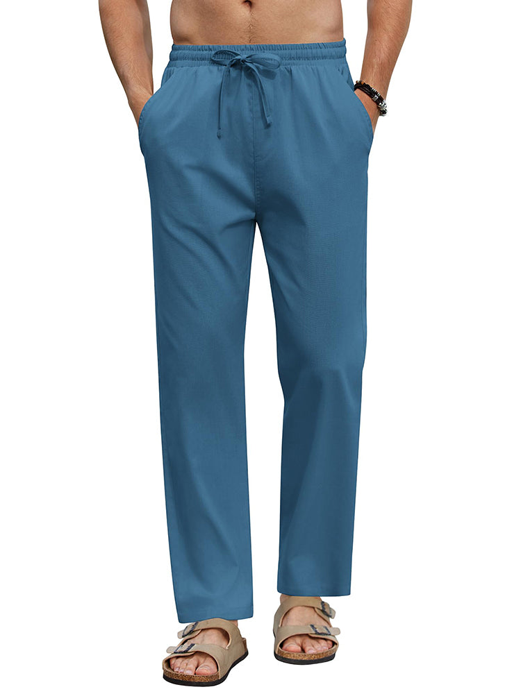 Casual Linen Blend Vacation Yoga Pants