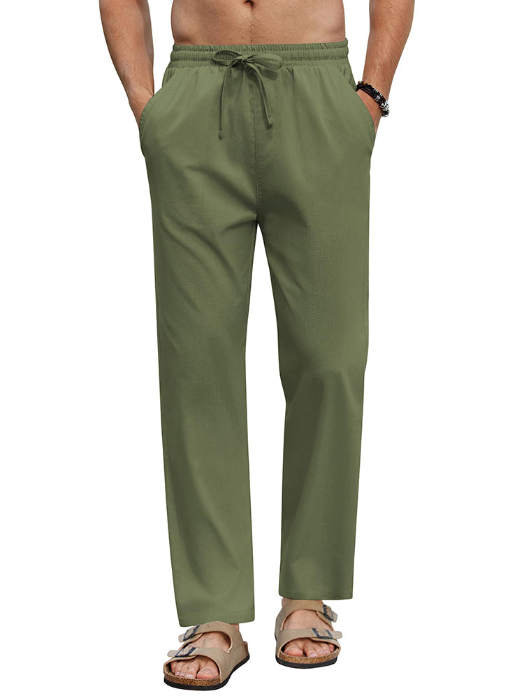 Casual Linen Blend Vacation Yoga Pants