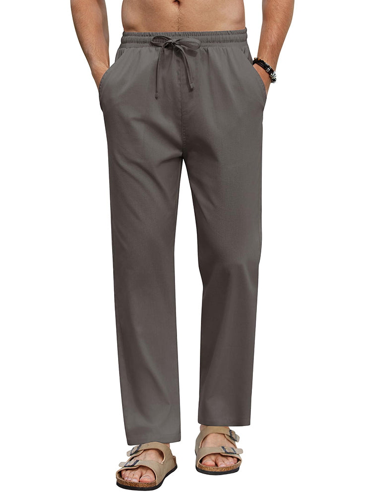 Casual Linen Blend Vacation Yoga Pants