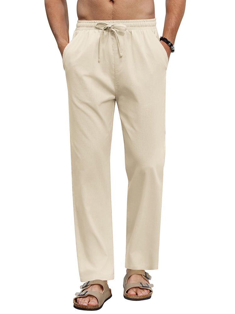 Casual Linen Blend Vacation Yoga Pants