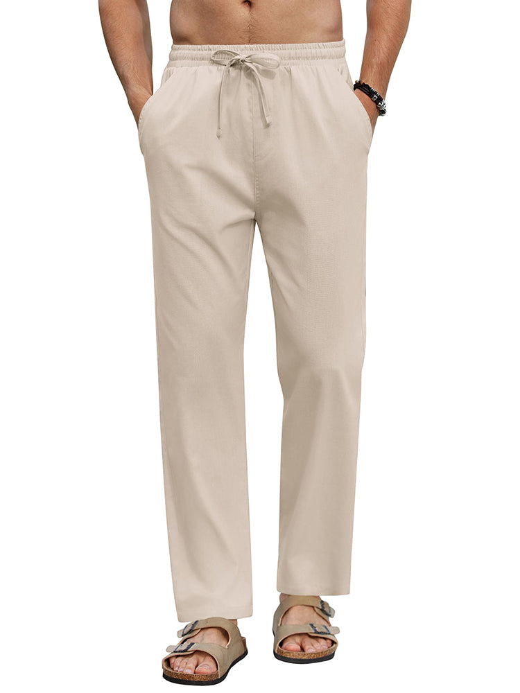 Casual Linen Blend Vacation Yoga Pants