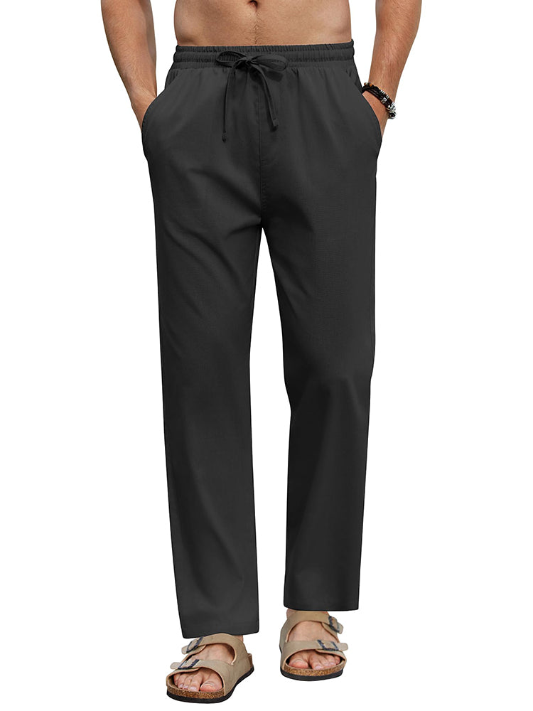 Casual Linen Blend Vacation Yoga Pants