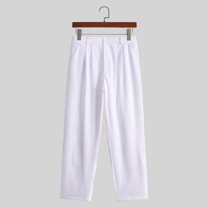 Men's White Two-Piece Casual Suit