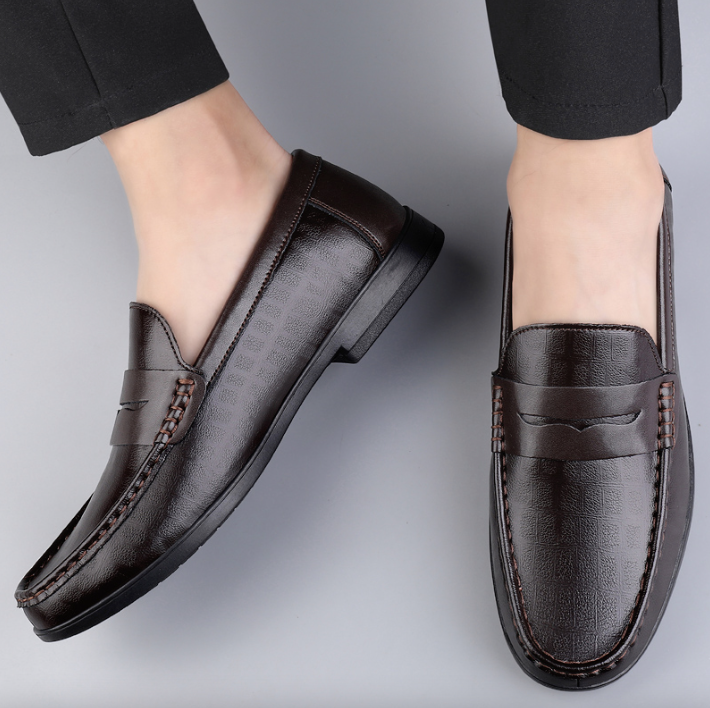 anti slip loafer shoes color brown size 6.5 for men