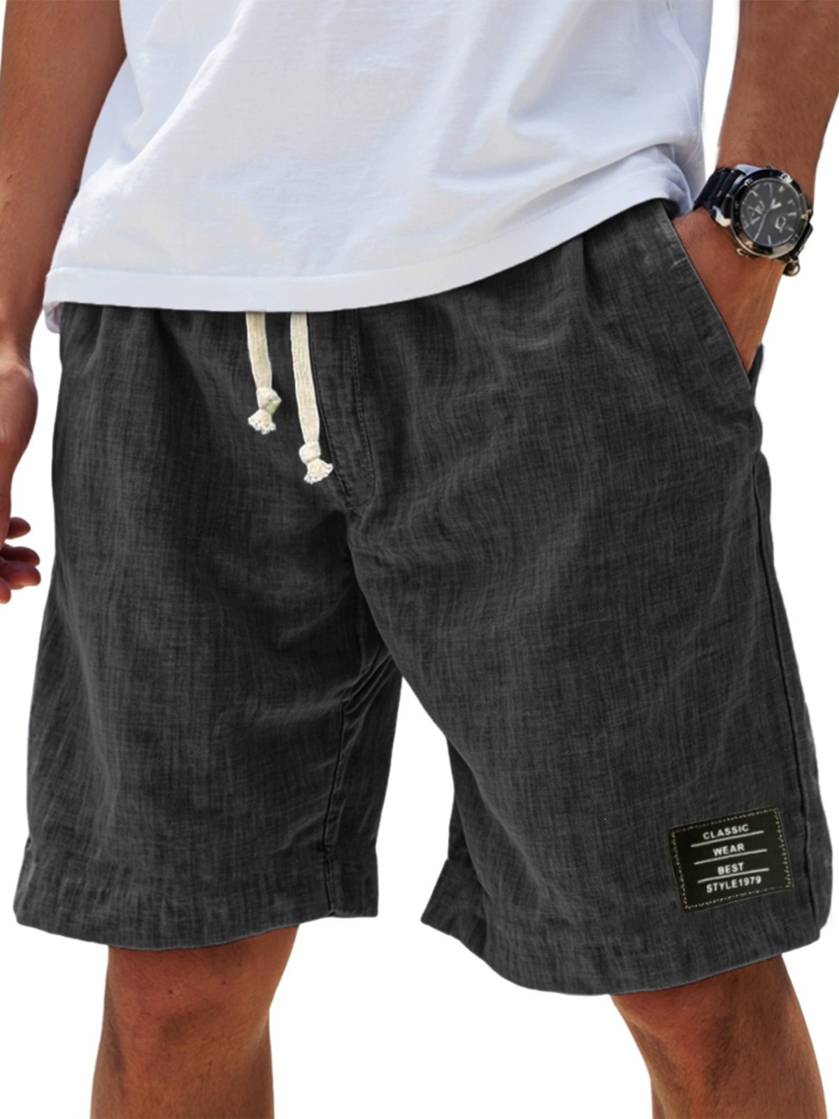  Men's Linen-Cotton Casual Shorts