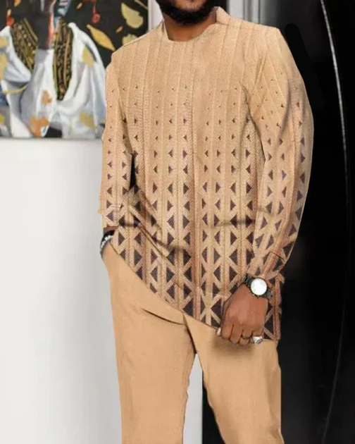 Men's Casual Color Blocking Long Sleeve Walking Suit