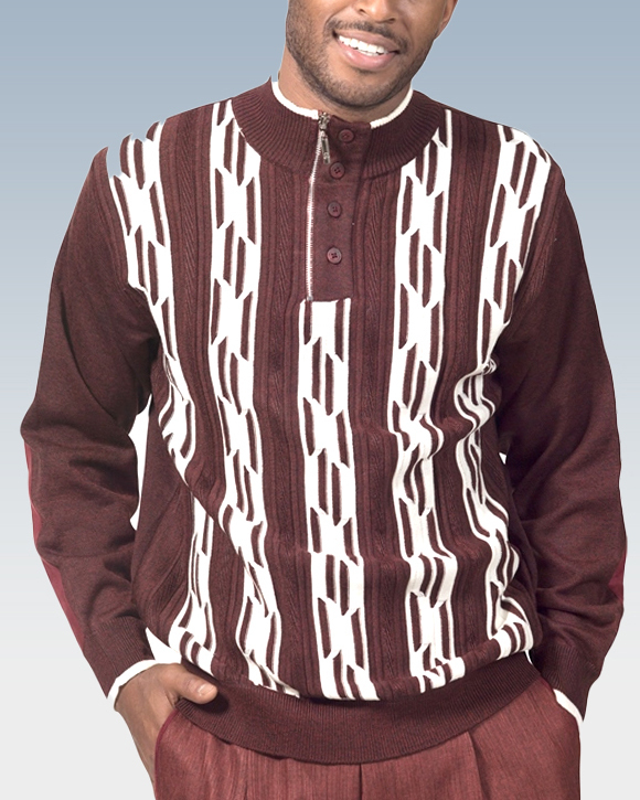 {Pre-order ships within 30} Blue Knitted Walking Suit Long Sleeve Suit