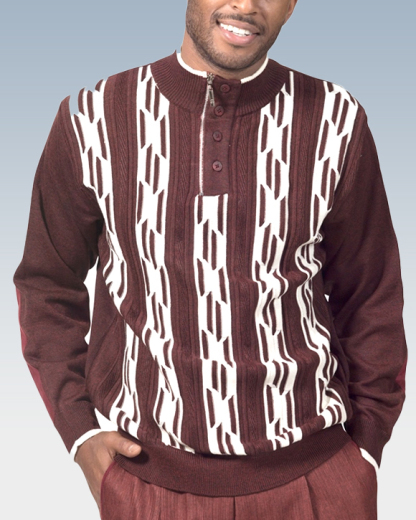 {Pre-order ships within 30} Blue Knitted Walking Suit Long Sleeve Suit