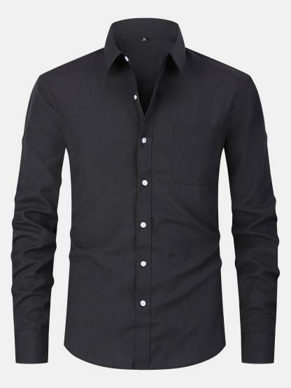 Long Sleeve Pocket Button Up Shirt