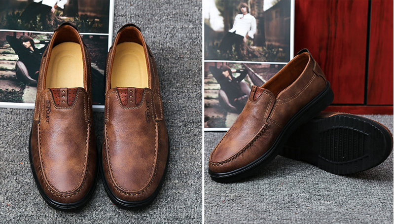 office loafer shoes color khaki size 6 for men