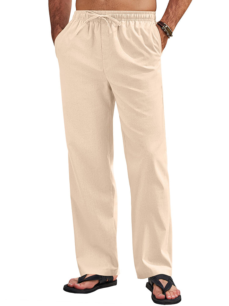 Sumer Linen Blend Beach Yoga Trousers 