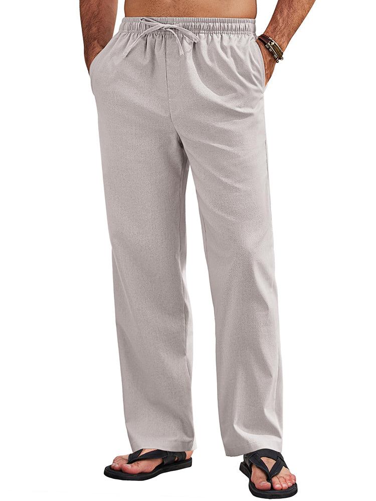 Sumer Linen Blend Beach Yoga Trousers 