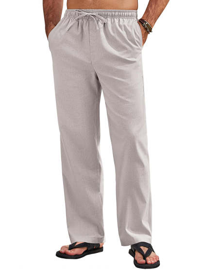 Sumer Linen Blend Beach Yoga Trousers 